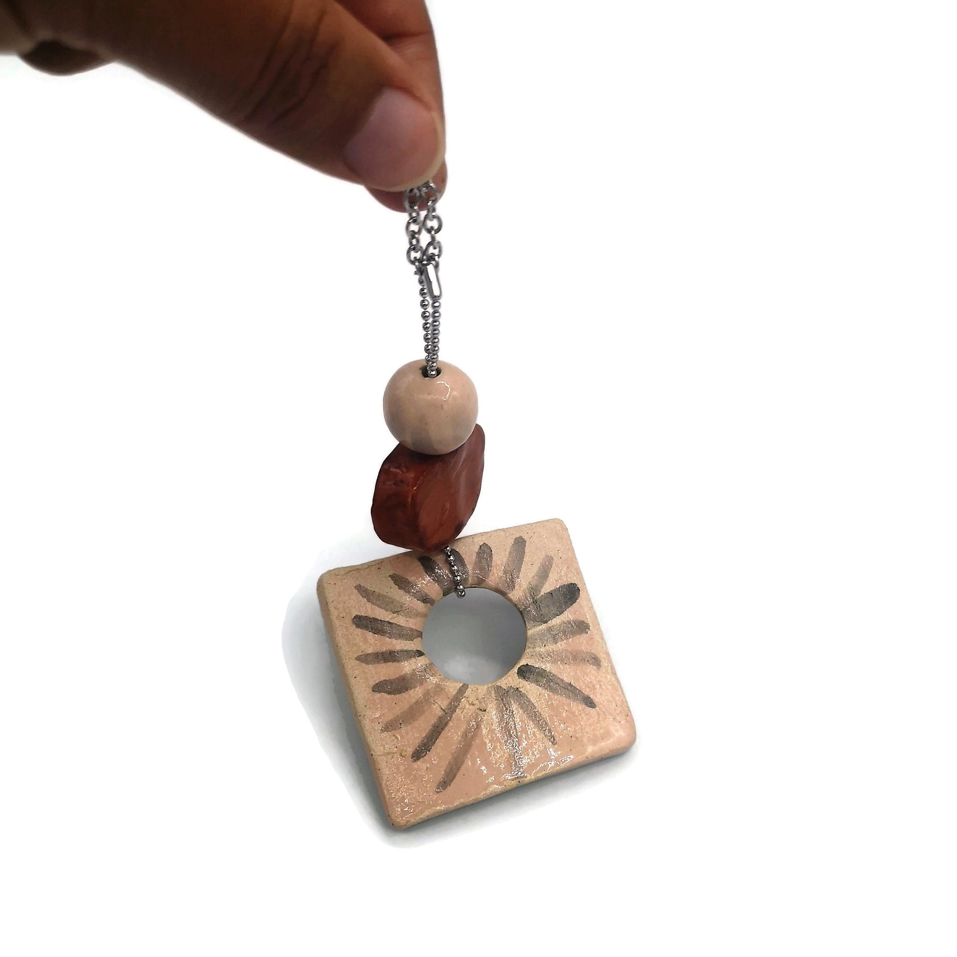 Everyday Necklace Aesthetic, Trendy Statement Pendant Necklace For Women, Best Gifts For Her, Unique Mom Birthday Gift From Son, Best Seller - Ceramica Ana Rafael