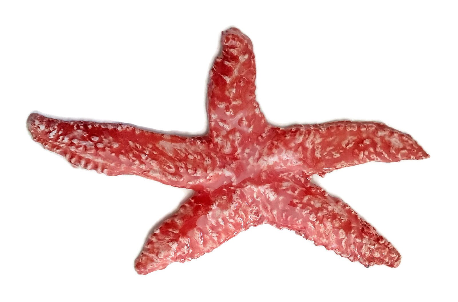 STARFISH ORNAMENT, CERAMIC Wall Hanging, Sea Star Tile, Set Of 2 Large Mediterranean Beach Ornaments - Ceramica Ana Rafael
