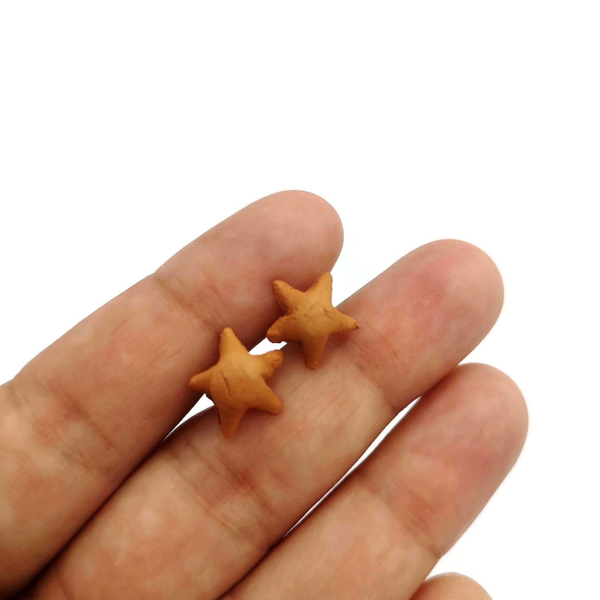 Star Stud Earrings For Women, Minimalist Novelty Cute Stud Earrings Dainty, Best Gifts For Her, Unique Starfish Earrings For Girls - Ceramica Ana Rafael