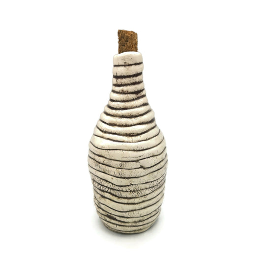 DECORATIVE BOTTLES, SMALL Ceramic Bottle With Cork, Host Gift, Housewarming Gift First Home - Ceramica Ana Rafael
