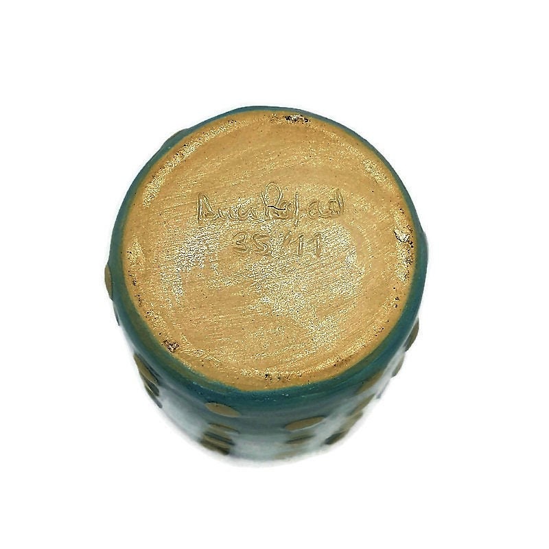 Large Utensil Holder For Kitchen Counter, Utensil Organizer Blue With White Dots, Unique Wedding Gift For Couple, Handmade New Home Gift - Ceramica Ana Rafael