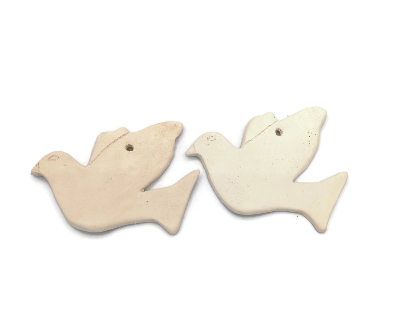 White Ceramic Dove Ready To Paint, Unpainted Ceramic Bisque Bird Wall Hanging, Custom Mourning Dove For Memorial, Christmas Ornaments - Ceramica Ana Rafael