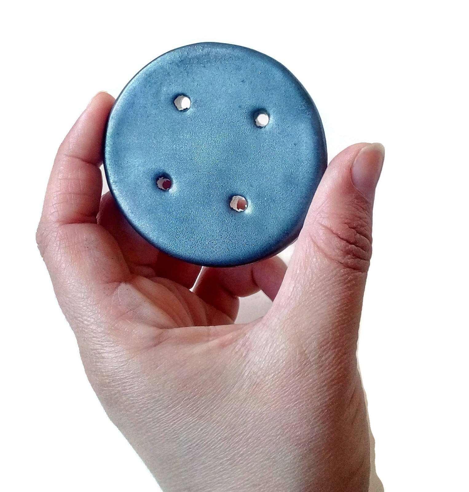 1Pc 65 mm Giant Sewing Buttons, Decorative Novelty Extra Large Buttons for Crafts, Handmade Ceramic Buttons for Coats, Jumbo Metallic Button