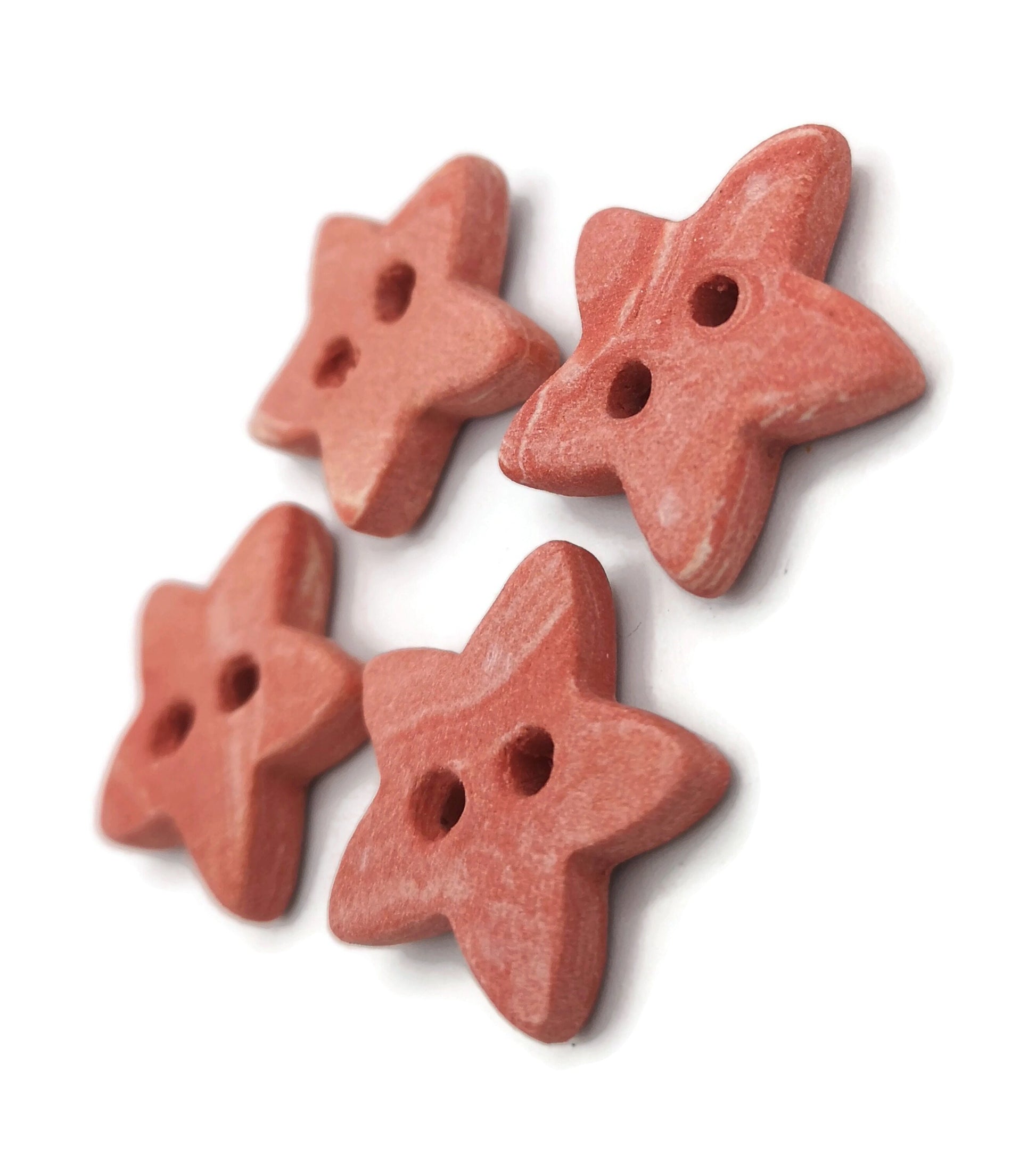 4 Decorative Star Sewing Buttons For Jewelry Making, Cute Kawaii Buttons For Blouse Coat Or Jacket, Best Sellers Sewing supplies And Notions - Ceramica Ana Rafael