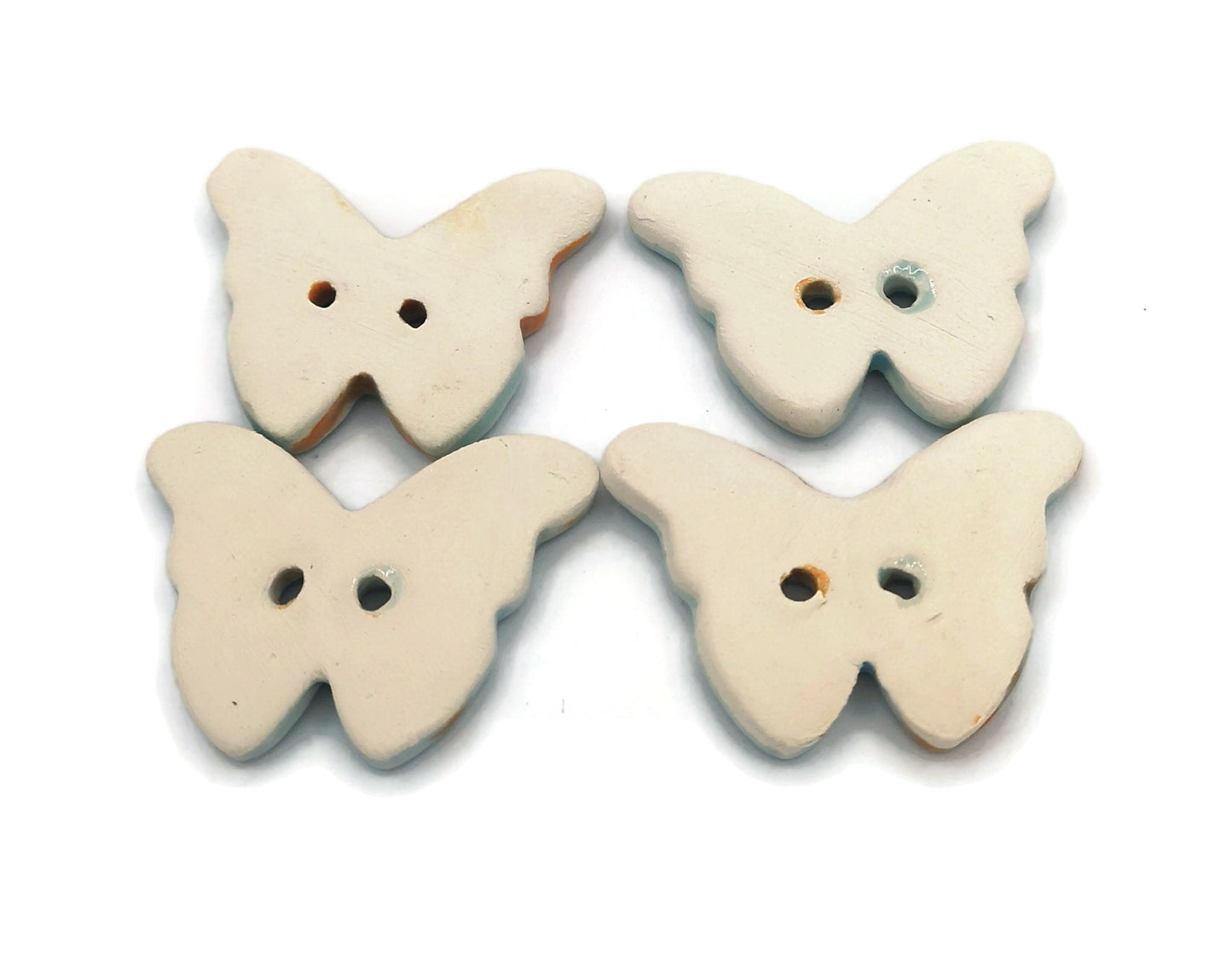 Butterfly Buttons, Cute Buttons, Designer Button, Set of 4 Ceramic Sewing Button For Crafts, Large Fancy Porcelain Buttons Gifts For Her - Ceramica Ana Rafael