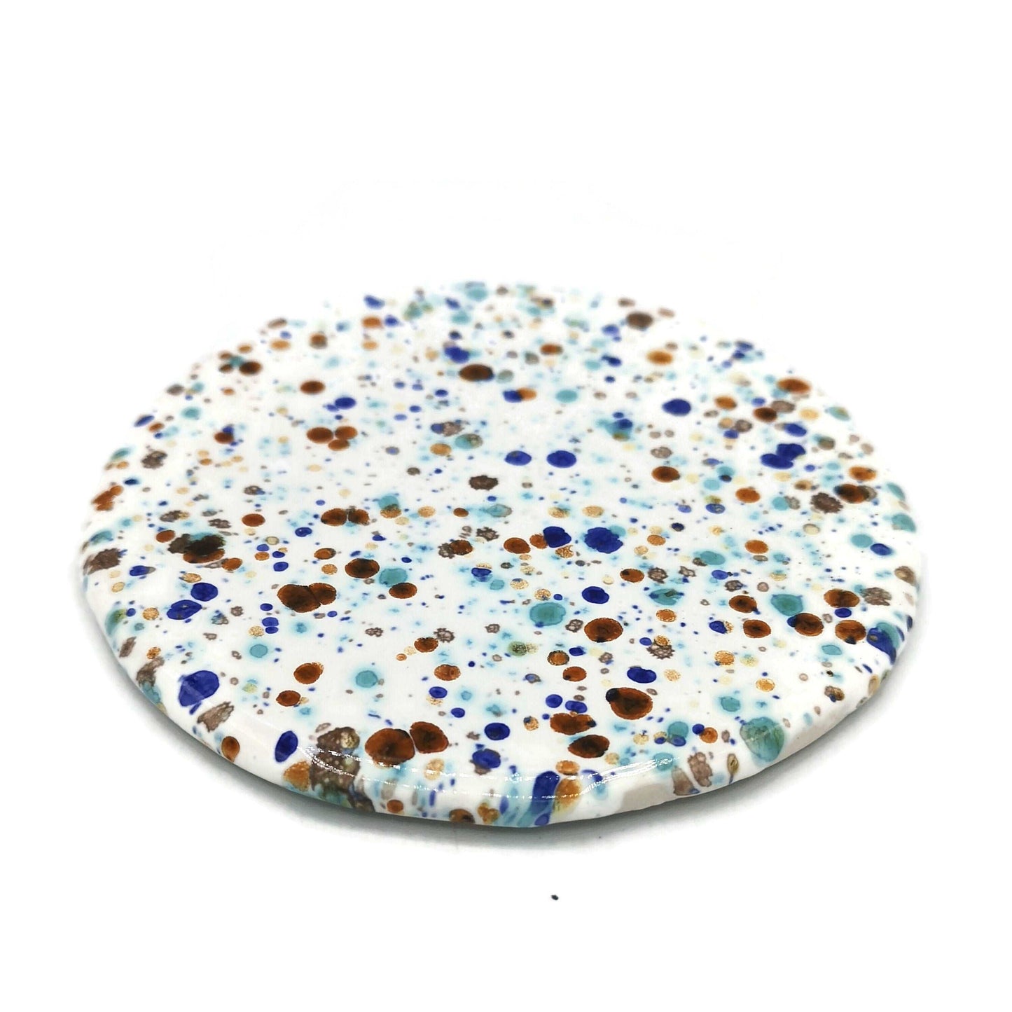 1Pc Large Handmade Ceramic Coasters Round, Funny Office Desk Accessories for Men, Best Gifts For Him, Cute Housewarming Gift First Home