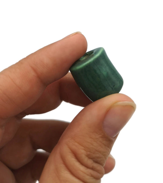 1Pc Ceramic Macrame Beads With Large Hole For Jewelry Making, Clay Tube Beads for Bracelets, dreadlock beads braid accessories - Ceramica Ana Rafael