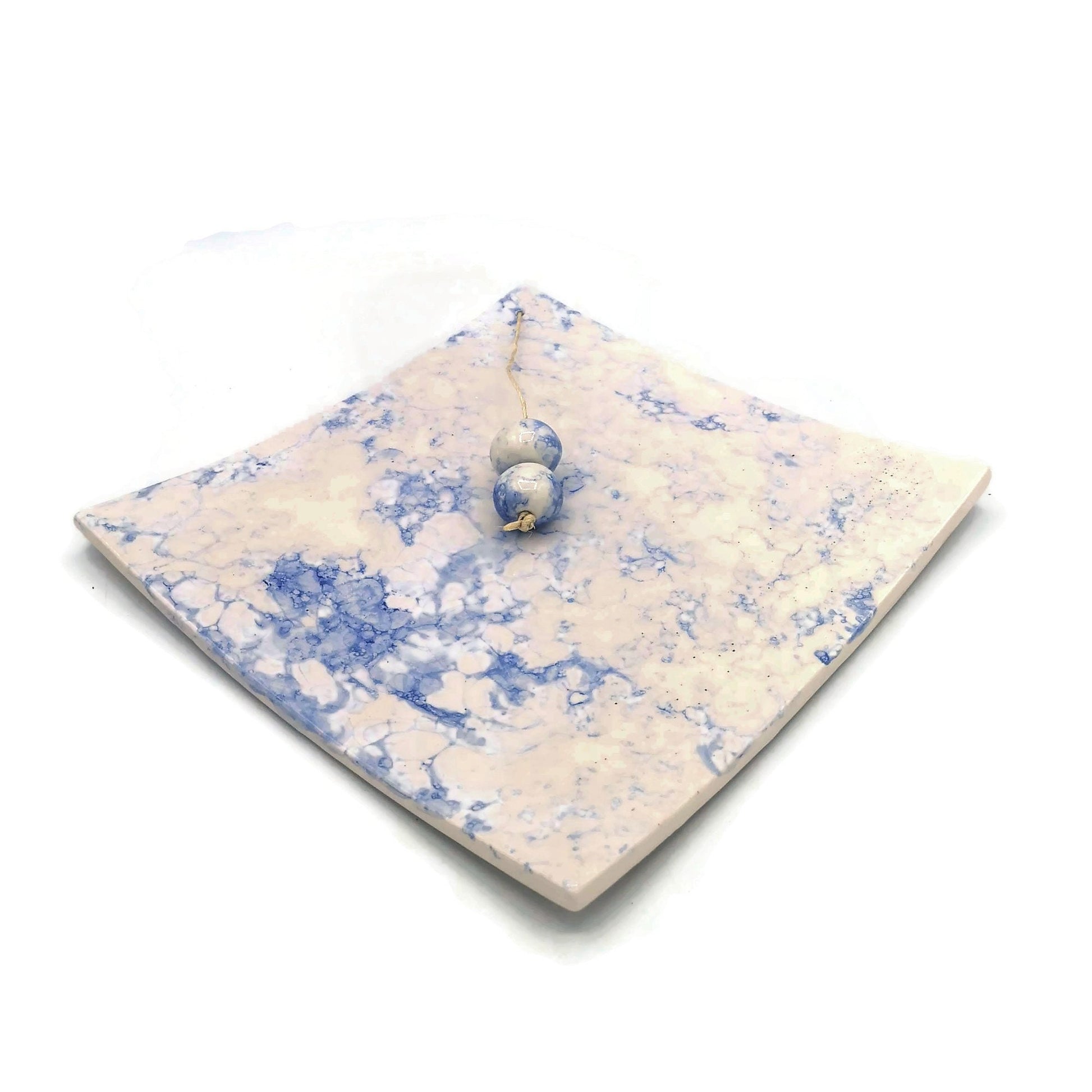 Dining Table Napkin Holder, Outdoor Dining Table Decor, Handmade Ceramic Square Napkin Holder, - Ceramica Ana Rafael