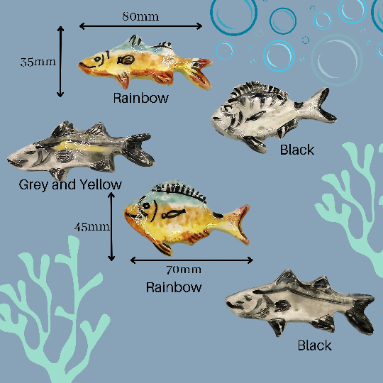 Handmade Ceramic Fish Magnet, Refrigerator Magnet, Beach Fridge Magnet Cute For Decoration, Housewarming Gift First Home - Ceramica Ana Rafael