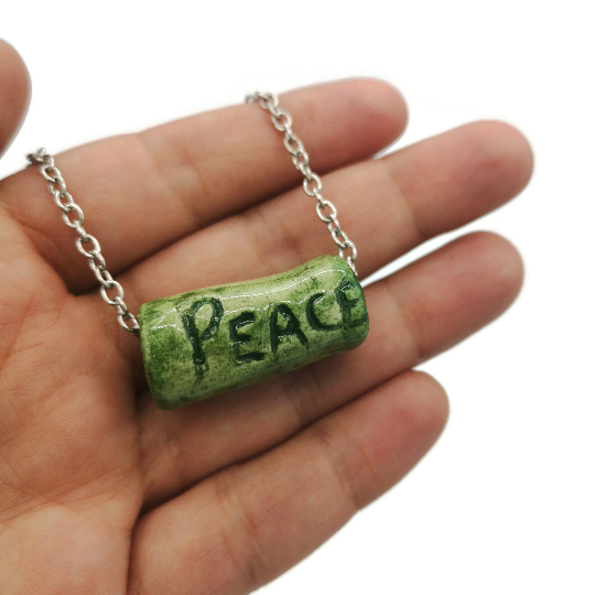 Trendy Necklace Hope Bead, Best Gifts For Her, Meaningful Aesthetic Necklace Gift For Women, Mom Birthday Gift From Daughter, Best Sellers - Ceramica Ana Rafael