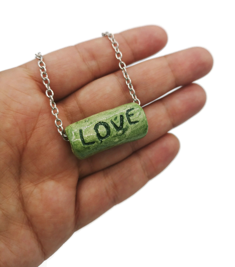 Trendy Necklace Hope Bead, Best Gifts For Her, Meaningful Aesthetic Necklace Gift For Women, Mom Birthday Gift From Daughter, Best Sellers - Ceramica Ana Rafael