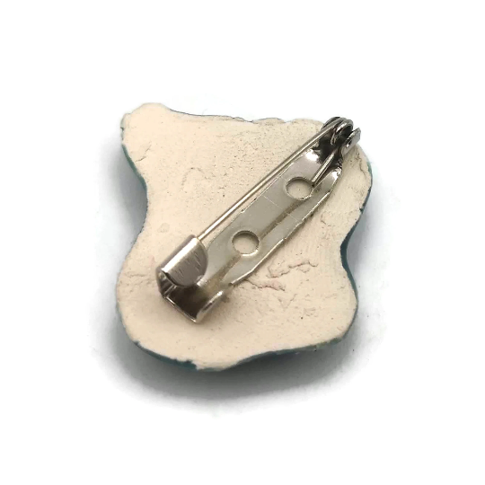 Handmade Ceramic Brooch Pin for Women, Bright Blue Artisan Jewelry, 9th Anniversary Gift for Wife, Best Gifts For Him, Lapel Pin - Ceramica Ana Rafael