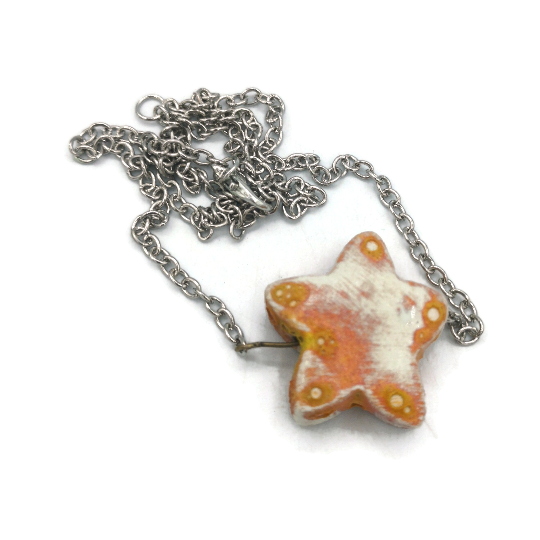 Boho Choker Necklace Pendant For Women, Large Star Necklace, Mothers Day Gift From Daughter, Gift For Her - Ceramica Ana Rafael
