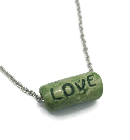 Trendy Necklace Hope Bead, Best Gifts For Her, Meaningful Aesthetic Necklace Gift For Women, Mom Birthday Gift From Daughter, Best Sellers - Ceramica Ana Rafael