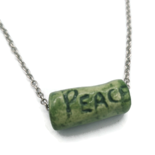 Trendy Necklace Hope Bead, Best Gifts For Her, Meaningful Aesthetic Necklace Gift For Women, Mom Birthday Gift From Daughter, Best Sellers - Ceramica Ana Rafael