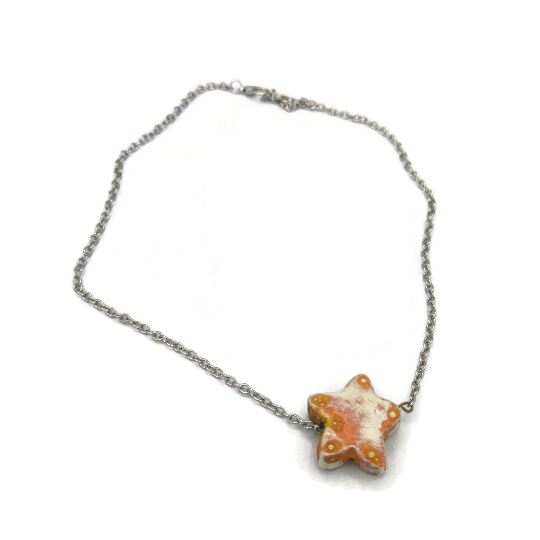 Boho Choker Necklace Pendant For Women, Large Star Necklace, Mothers Day Gift From Daughter, Gift For Her - Ceramica Ana Rafael
