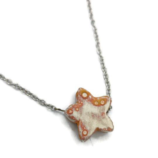 Boho Choker Necklace Pendant For Women, Large Star Necklace, Mothers Day Gift From Daughter, Gift For Her - Ceramica Ana Rafael