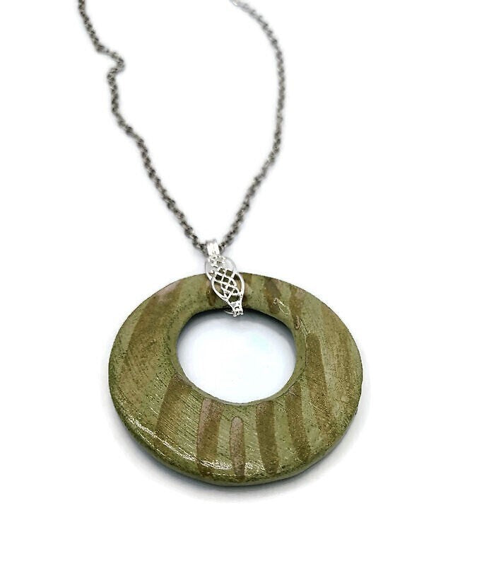 Aesthetic Porcelain Pendant Necklace For Women, Handmade Ceramic Jewelry, Hypoallergenic Vegan Necklace, Best Friend Gift, Mom Birthday Gift - Ceramica Ana Rafael