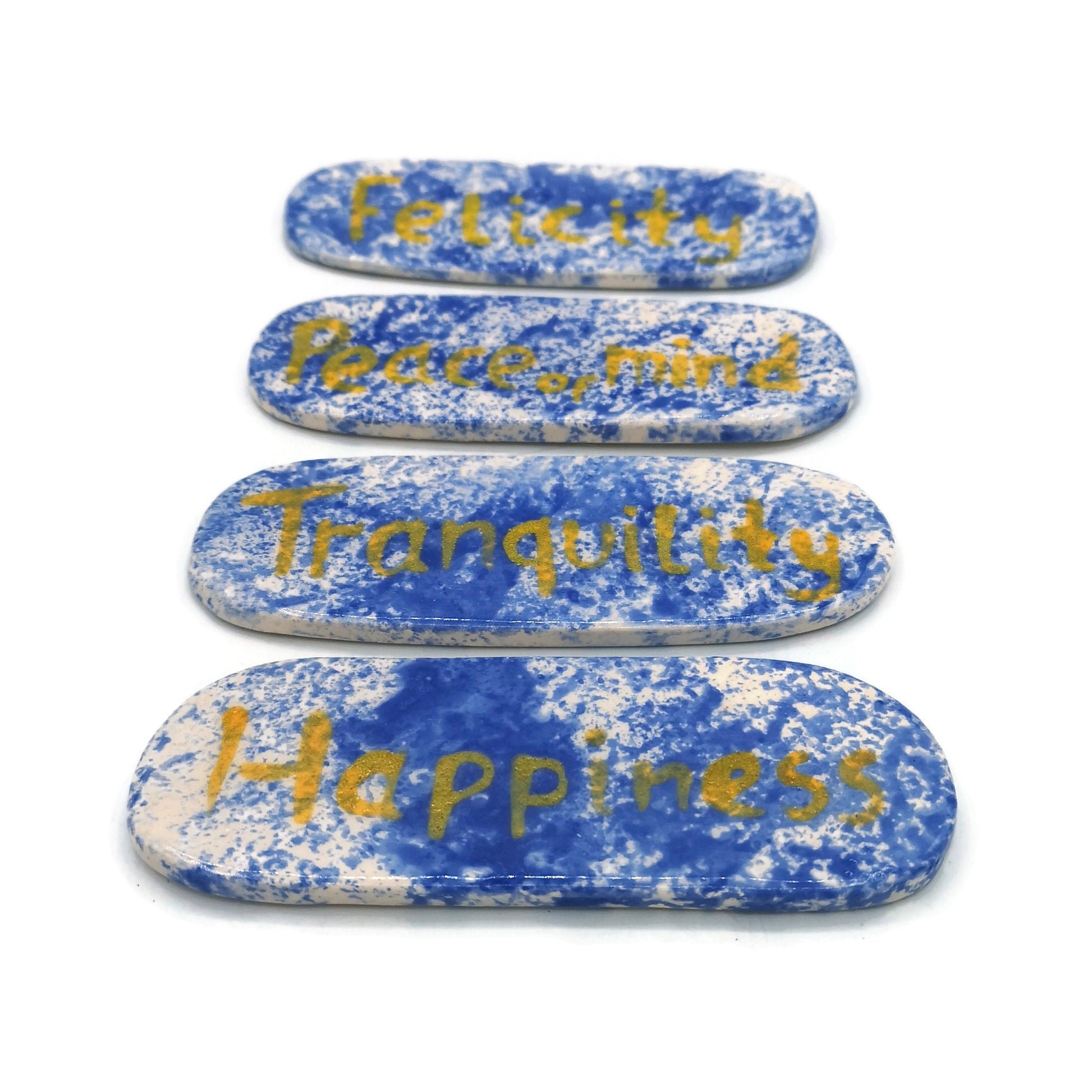 4Pcs Handwriting Ornament Wall Art, Housewarming Gift First Home, Trend Ceramic Tiles, Best Sellers Gifts For Women, Mom Birthday Gift - Ceramica Ana Rafael