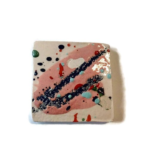 Small Abstract Ceramic Brooch For Women, Scarf Brooch, Mothers Day Gift Idea - Ceramica Ana Rafael