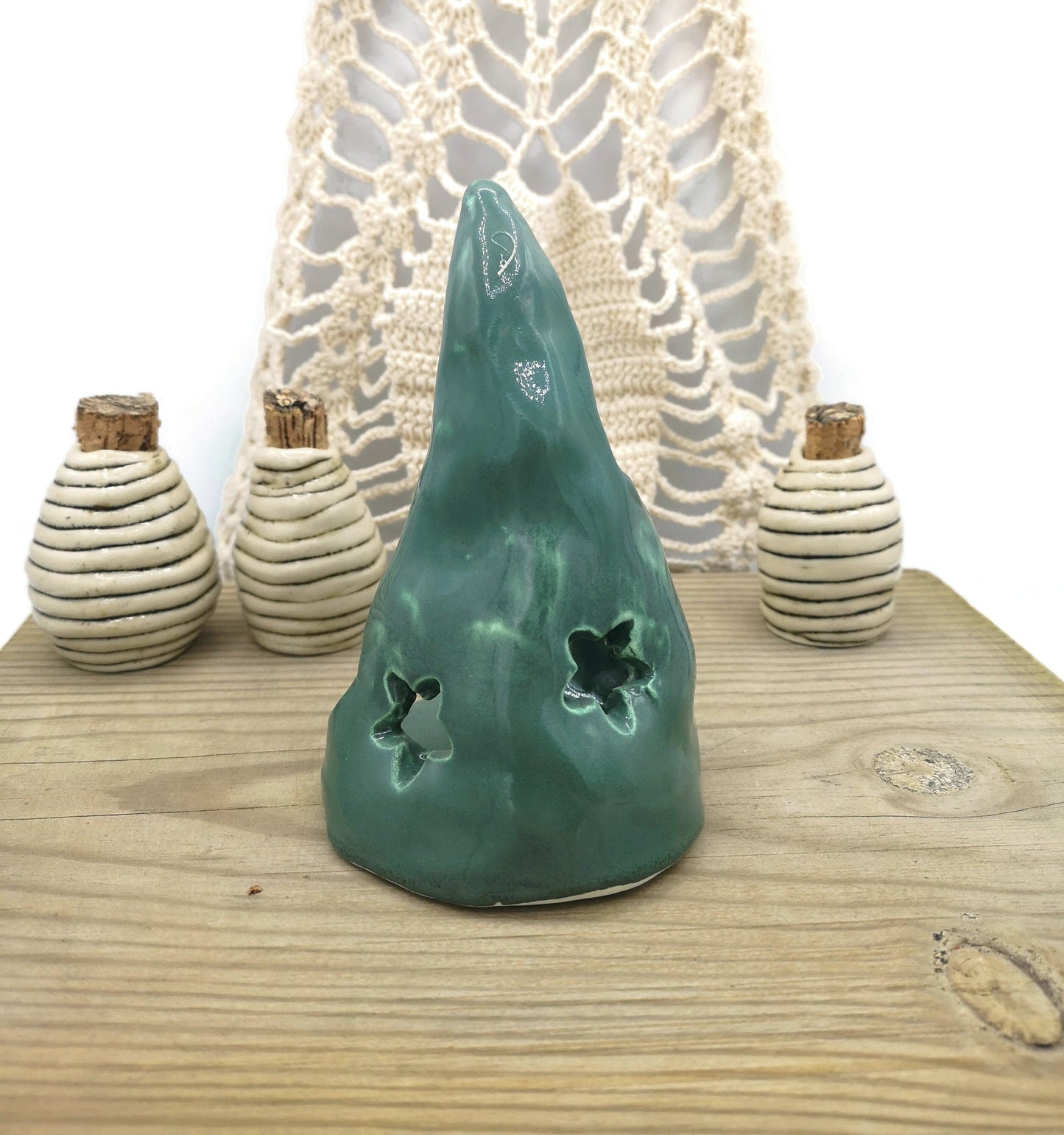 Candle Holder Christmas Decor Gift For Women Who Has Everything, Christmas decoration, Handmade Ceramics Small Christmas Tree, Secret Santa - Ceramica Ana Rafael