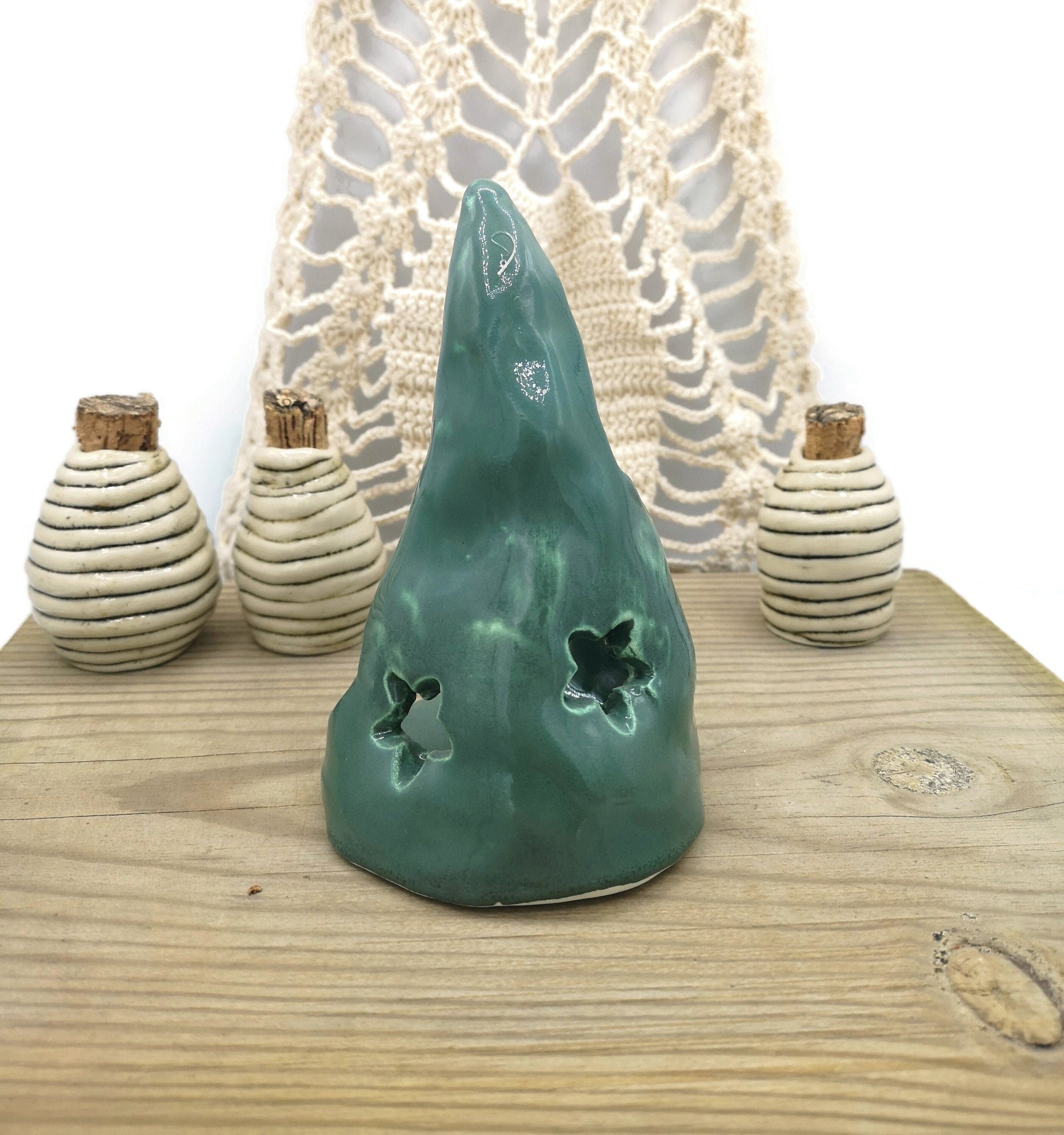 Candle Holder Christmas Decor Gift For Women Who Has Everything, Christmas decoration, Handmade Ceramics Small Christmas Tree, Secret Santa - Ceramica Ana Rafael