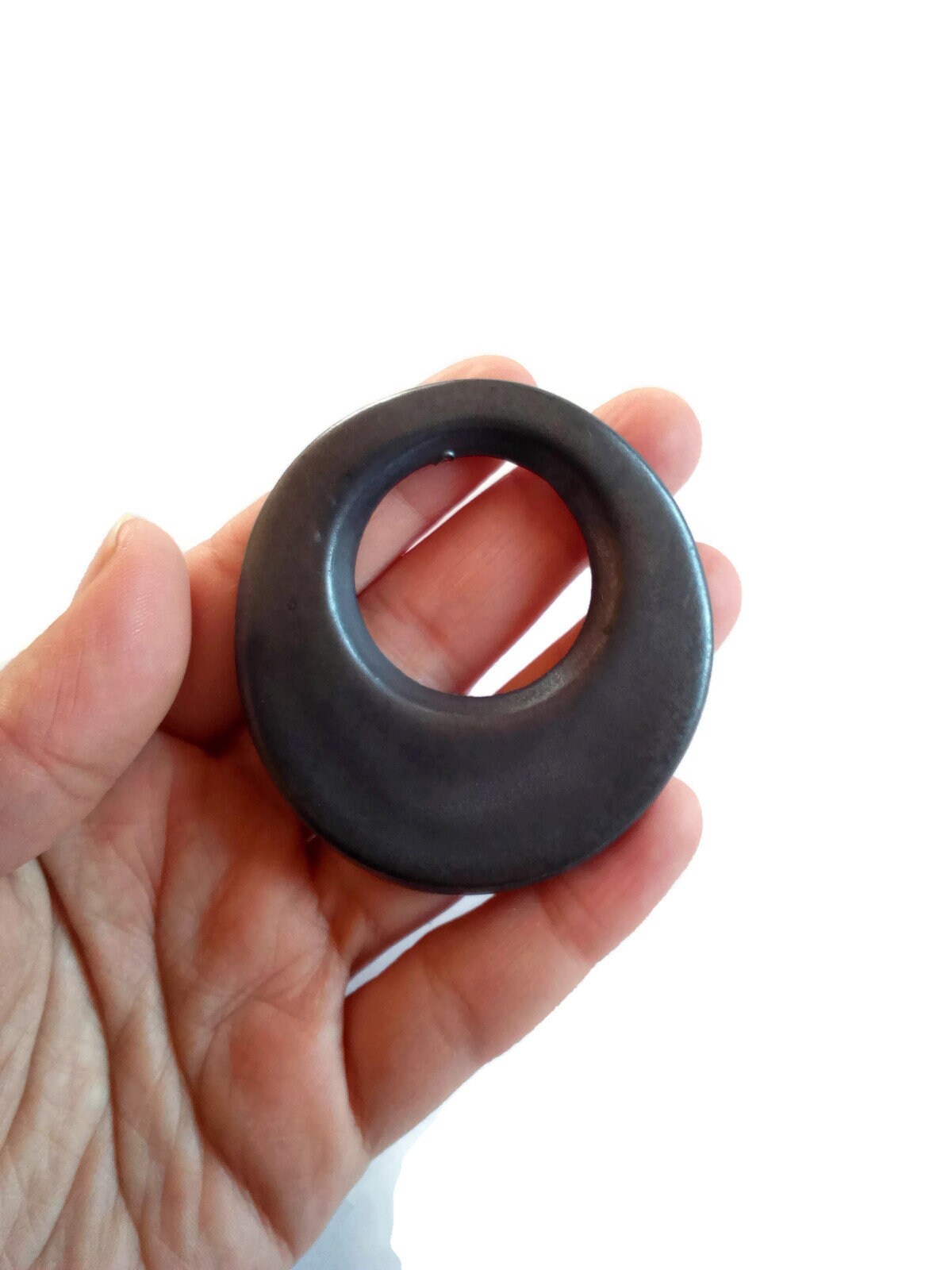 bohemian pendant for chain, large pendant for necklace, ceramic pendant handmade, Easter Basket Stuffer Men, clay pendant for jewelry making - Ceramica Ana Rafael