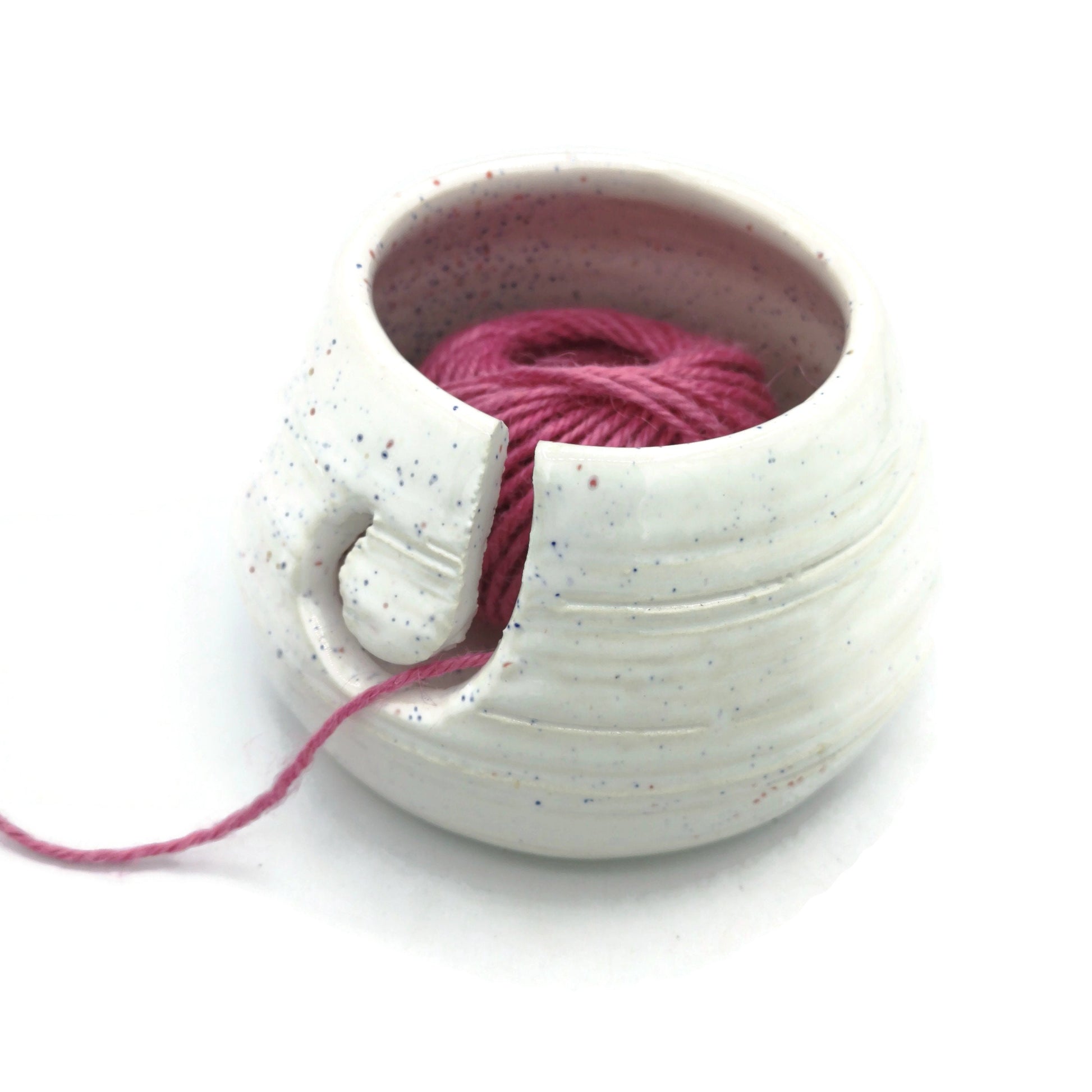 DECORATIVE KNITTING BOWL, Mom Birthday Gift For Grandma, Pottery Yarn Bowl, Handmade Ceramics, Housewarming Gift First Home - Ceramica Ana Rafael