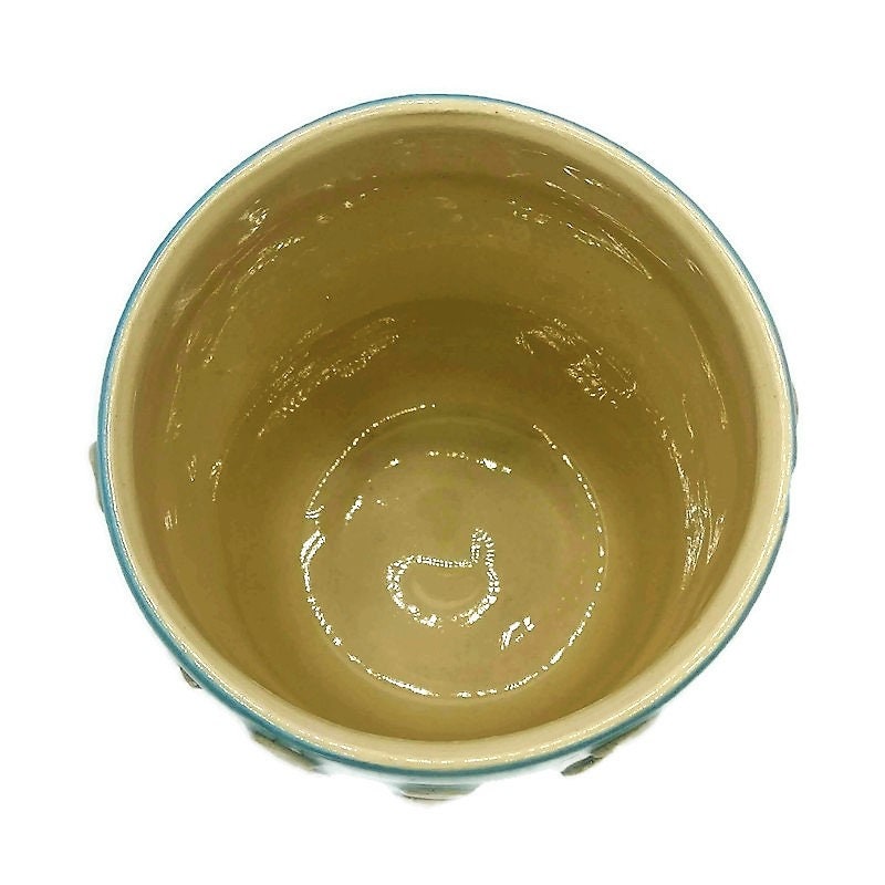 Large Utensil Holder For Kitchen Counter, Utensil Organizer Blue With White Dots, Unique Wedding Gift For Couple, Handmade New Home Gift - Ceramica Ana Rafael