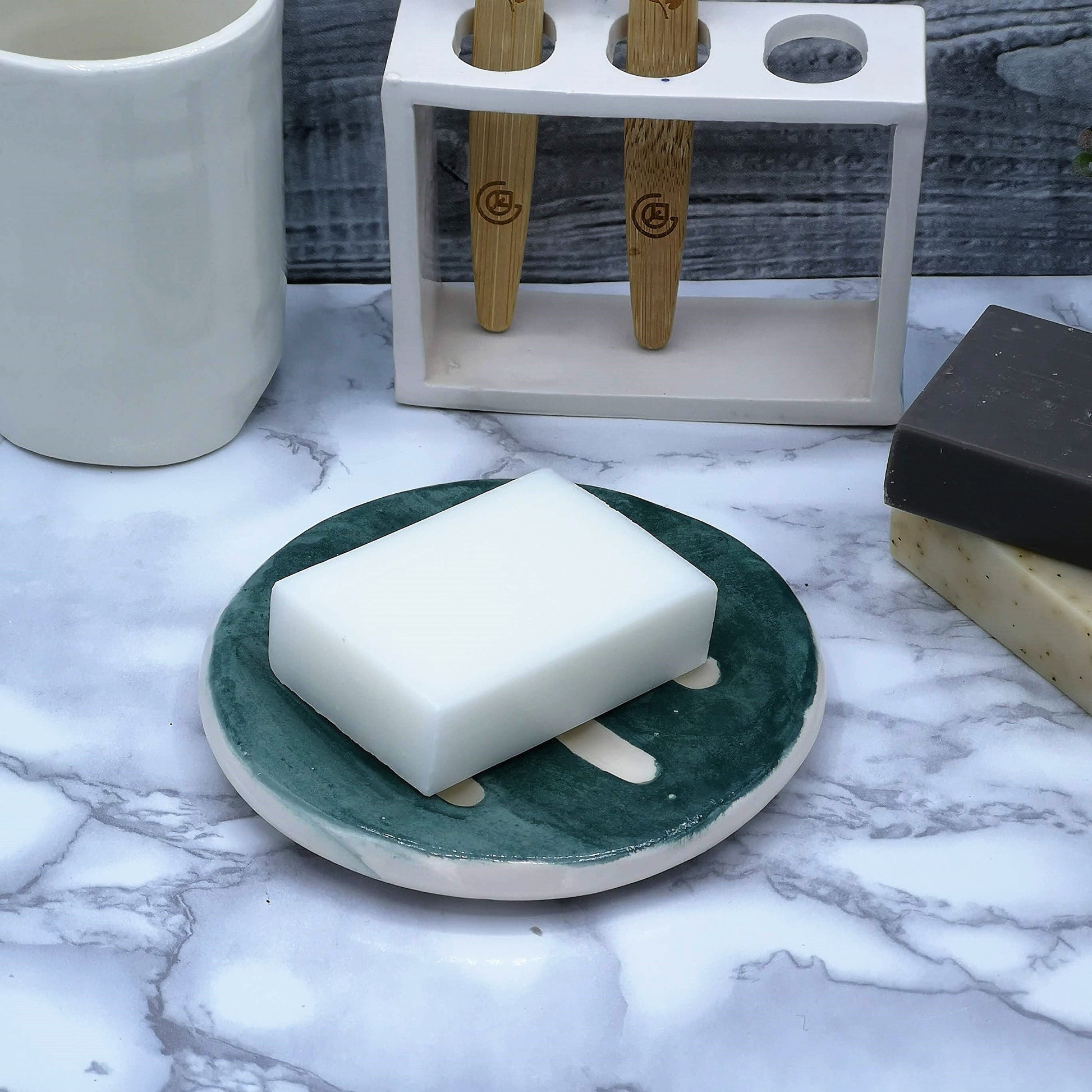 DRAINING SOAP DISH Soap Holder, Eco Friendly Bathroom Accessories, Zero waste Clay Soap Dish, Drain Soap Dish, Soap Tray, Soap Bar Holder - Ceramica Ana Rafael