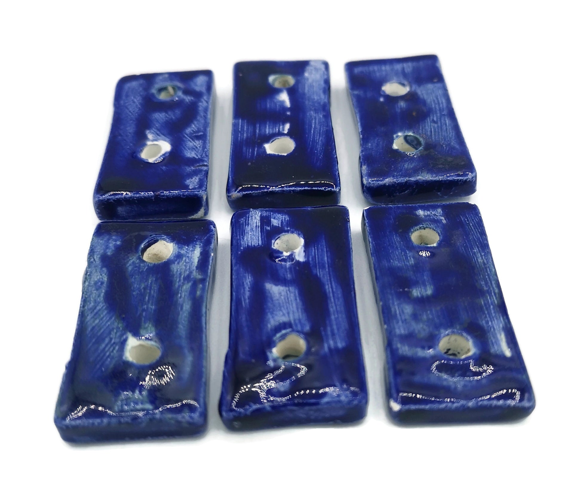 NOVELTY SEWING BUTTONS, Set of 6 Fancy Large Ceramic Button For Jacket, Blouse Or Coats - Ceramica Ana Rafael