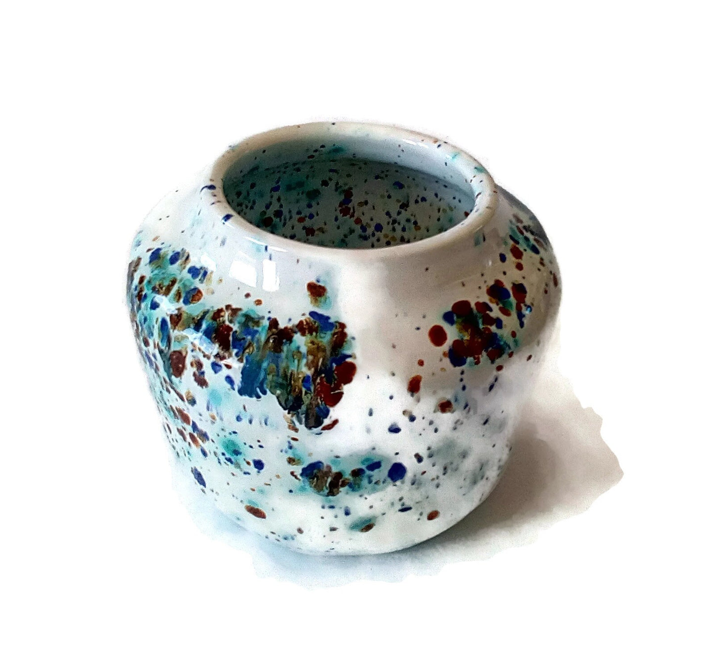 Handmade Ceramic Bud Vase, Speckled Modern Pottery Vase For Flowers, Unique House Warming Gifts For Couple, Custom Wedding Gift - Ceramica Ana Rafael