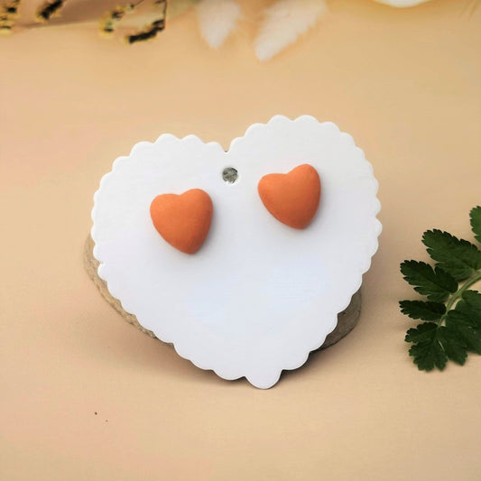 Heart Stud Earrings For Women, Minimalist Novelty Cute Stud Earrings Dainty, Best Gifts For Her, Unique Valentines Day Gift For Girlfriend - Ceramica Ana Rafael
