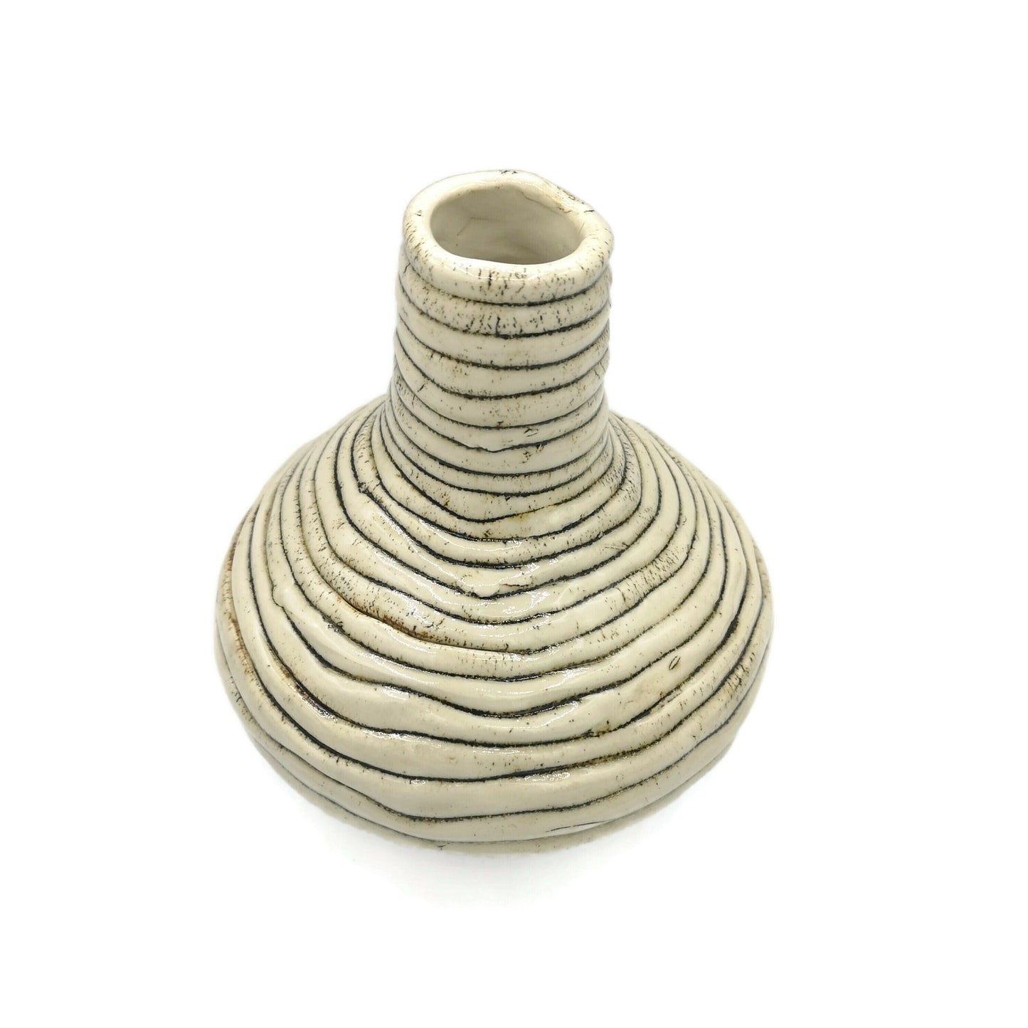 textured ceramic bud vase irregular shape handmade pottery, Unique Flower vase Best Gifts For Him, Boho bud vase large - Ceramica Ana Rafael