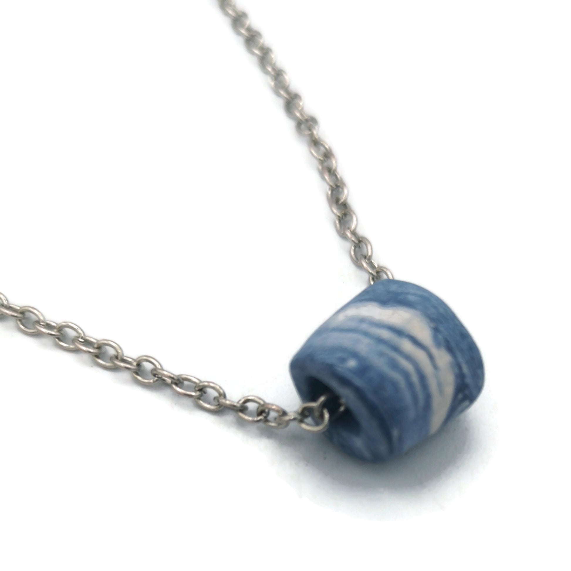 EVERYDAY NECKLACE, HANDMADE Ceramics Jewelry For Fathers Day Gift, Custom Birthday Gift For Men, Hippie Beaded Necklace For Dad, Boho Choker - Ceramica Ana Rafael