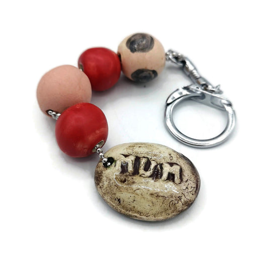MUM KEYRING, CERAMIC Keychain For Women, Cute Clay Keychain Accessories For Mama - Ceramica Ana Rafael