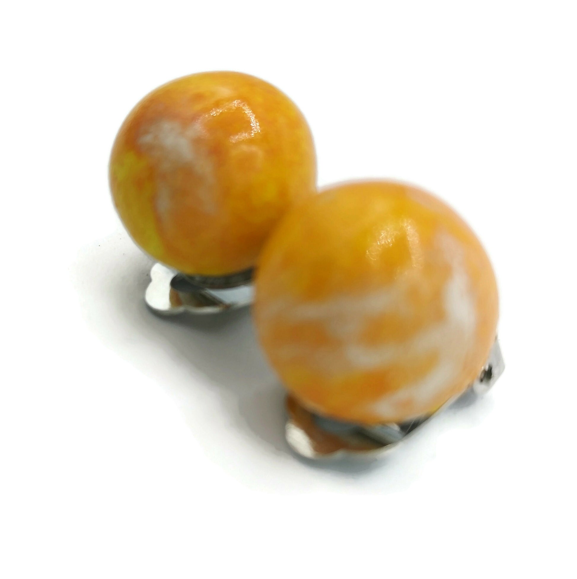 Clip On Earrings For Non Pierced Ears, Stud Earrings Best Gifts For Her, Ceramic Minimalist Artsy Earrings, Mom Birthday Gift Clay Earrings - Ceramica Ana Rafael