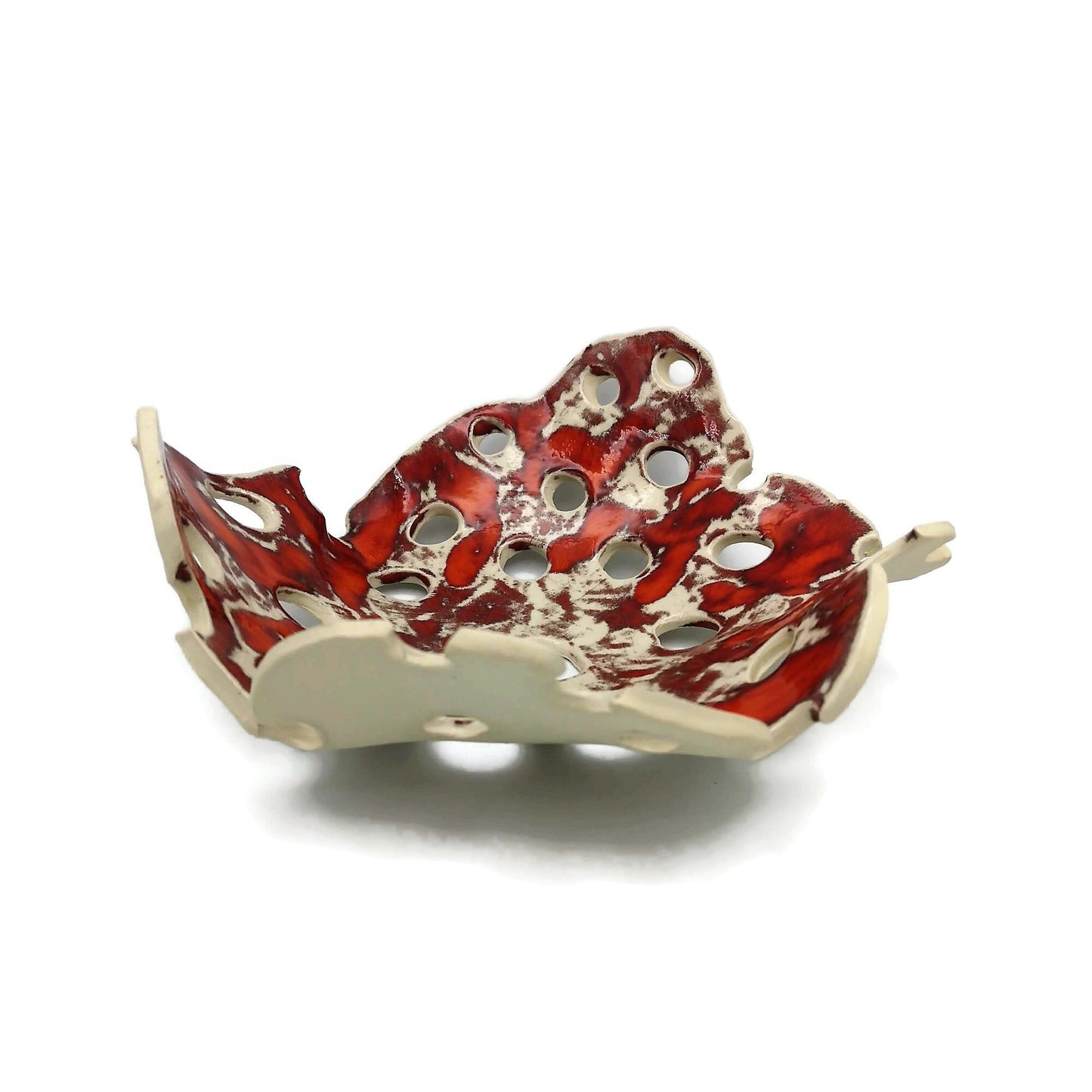 Handmade Ceramic Decorative Bowl, Centerpiece Bowl, Large Fruit Bowl With Holes Decor - Ceramica Ana Rafael