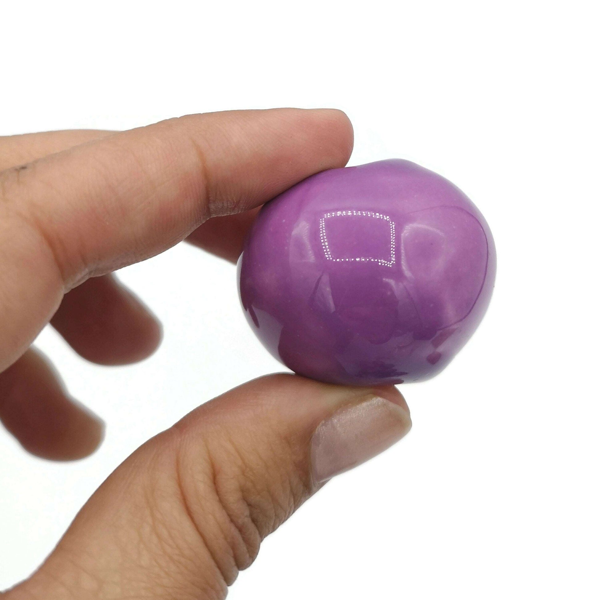 1Pc 30mm Large Hole Beads, Handmade Ceramic Beads For Macrame, Jewelry Making And Crafting, Sold Individually