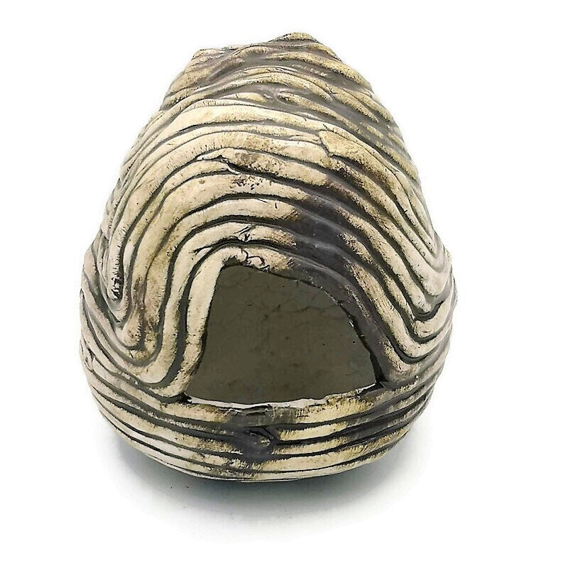 Handmade Ceramic Birdhouse Sculpture, Outdoor Rustic Garden Decor Best Gifts For Him, Garden Decoration Mom Birthday Gift From Daughter - Ceramica Ana Rafael