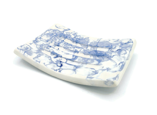 Handmade Ceramic Soap Dish 12cm/4.7in, Soap Bar Holder, Eco Friendly Bathroom Accessories, Zero Waste Clay Tray With Drain - Ceramica Ana Rafael