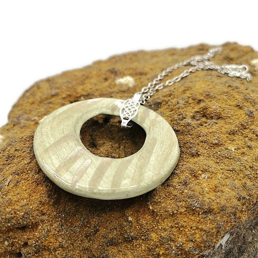 Aesthetic Porcelain Pendant Necklace For Women, Handmade Ceramic Jewelry, Hypoallergenic Vegan Necklace, Best Friend Gift, Mom Birthday Gift - Ceramica Ana Rafael