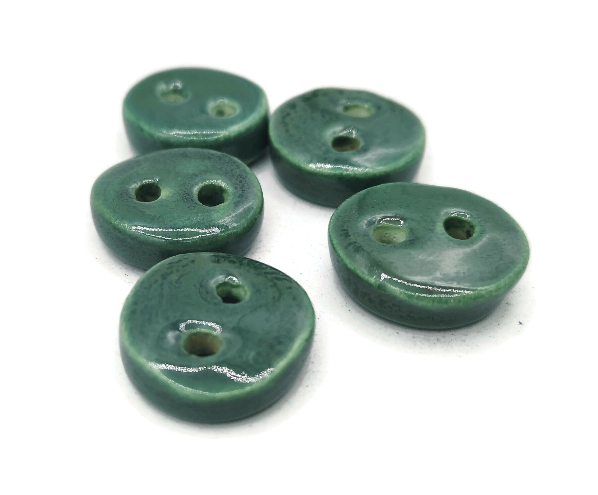 Coat Buttons, 5 Pcs Sewing Buttons Antique Look, Handmade Ceramic Beads For Jewelry Making, Sewing Supplies And Notions, Best Gifts For Her - Ceramica Ana Rafael