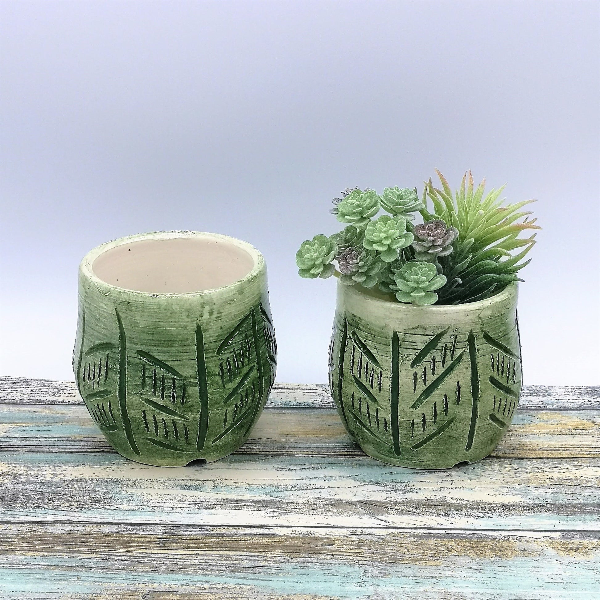 CERAMIC UTENSIL HOLDER For Kitchen Counter, Modern Organizers, Cache Pot Planter Ceramic Vase - Ceramica Ana Rafael