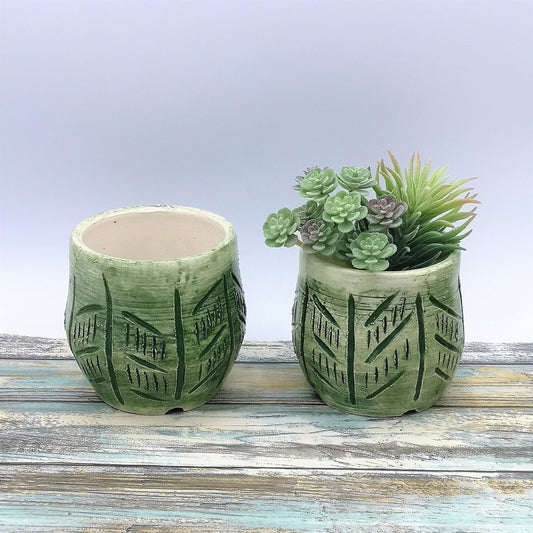 CERAMIC UTENSIL HOLDER For Kitchen Counter, Modern Organizers, Cache Pot Planter Ceramic Vase - Ceramica Ana Rafael