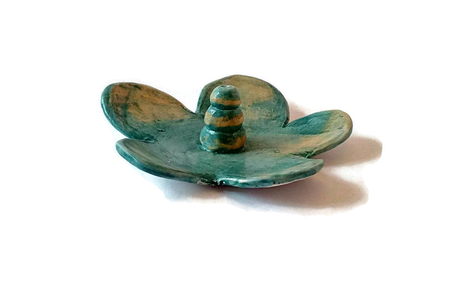 CLAY INCENSE HOLDER, Handmade Ceramic Incense Stick Holder, Flower Shaped Incense Burner, Smudge Stick Holder, Incense Ash Catcher - Ceramica Ana Rafael