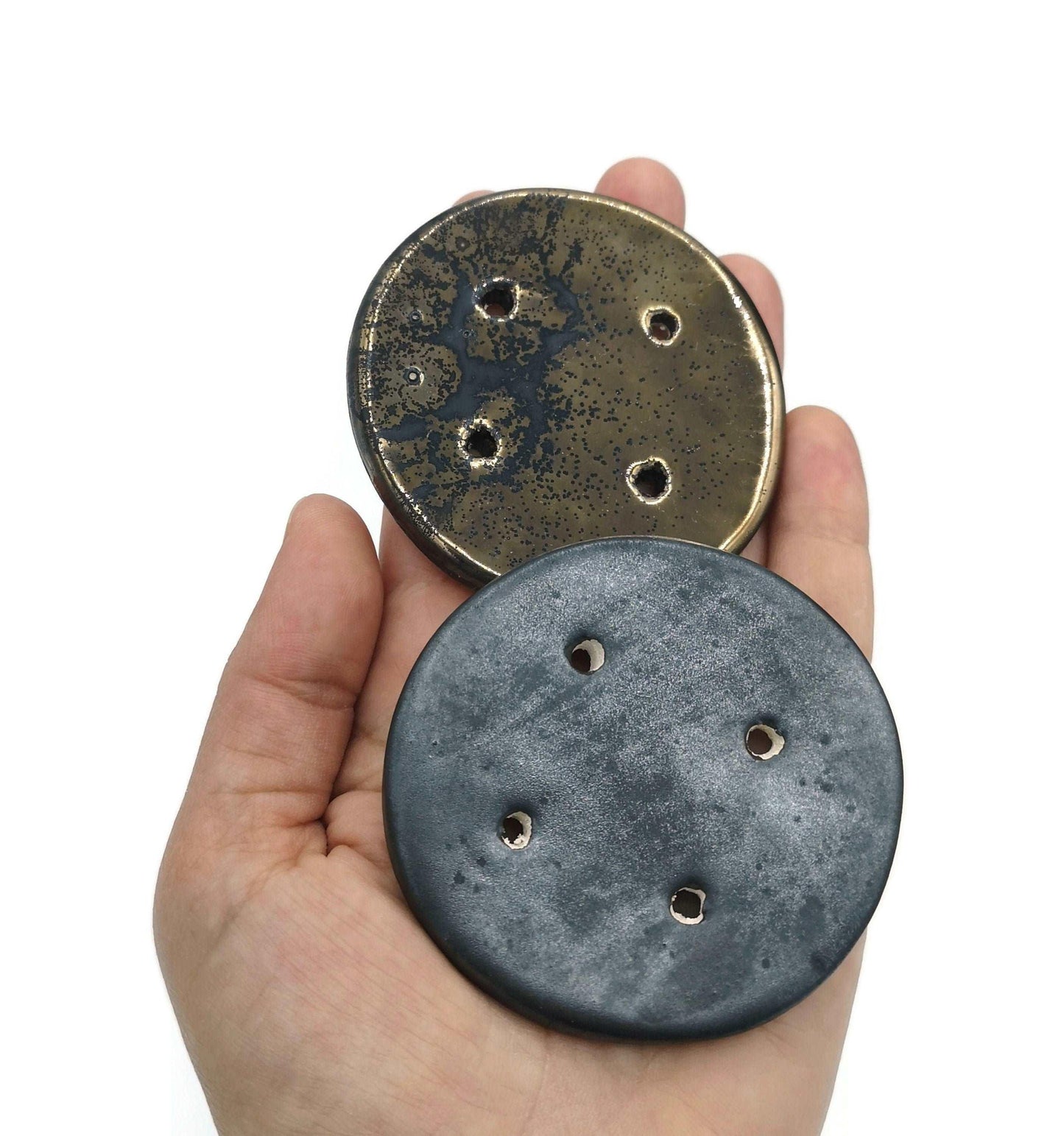 1Pc 65 mm Giant Sewing Buttons, Decorative Novelty Extra Large Buttons for Crafts, Handmade Ceramic Buttons for Coats, Jumbo Metallic Button