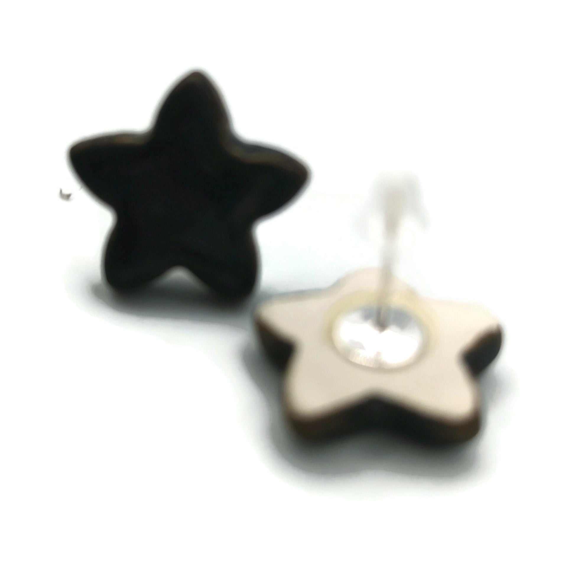 Set of 3 Star Stud Earrings For Women, Novelty Earrings, Best Gits For Her, Quirky Statement Jewelry, Cute Mom Birthday Gift From Daughter - Ceramica Ana Rafael