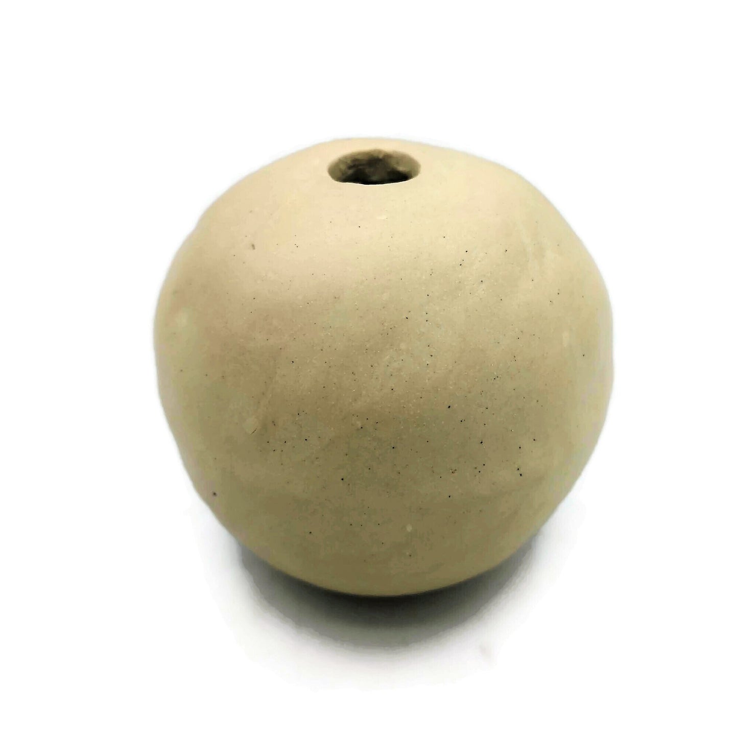 LARGE CERAMIC BEADS, Giant Macrame Beads, Round Ball Ornaments 70mm diameter, Large Hole Beads Handmade - Ceramica Ana Rafael