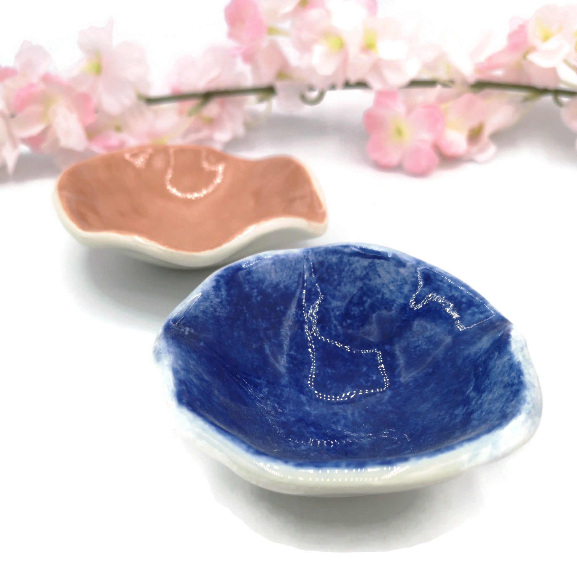 Set Of 2 Trinket Tray, Clay Trinket Dish, Best Friend Gifts For Her, Ceramic Ring Dish Mom Birthday Gift From Daughter, Small Jewelry Dish - Ceramica Ana Rafael